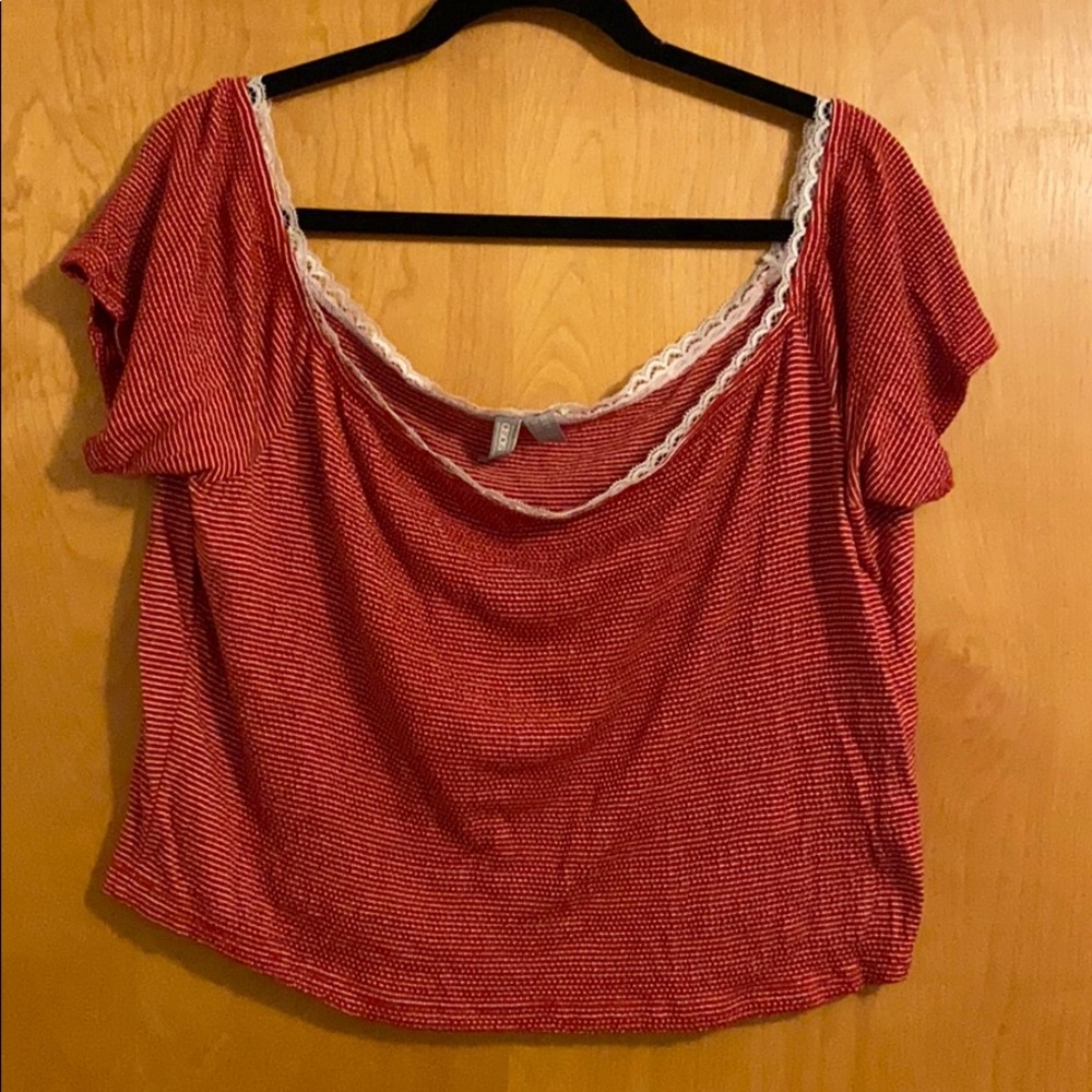 Off the shoulder crop top